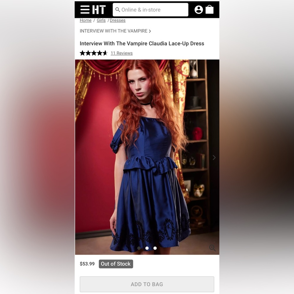 claudia blue dress interview with a vampire Hot Topic | Dresses | Hot Topic The Laceup Corset Midi Xs Size:us-2 Beaufille Asymmetrical Midi Length 1920 dress